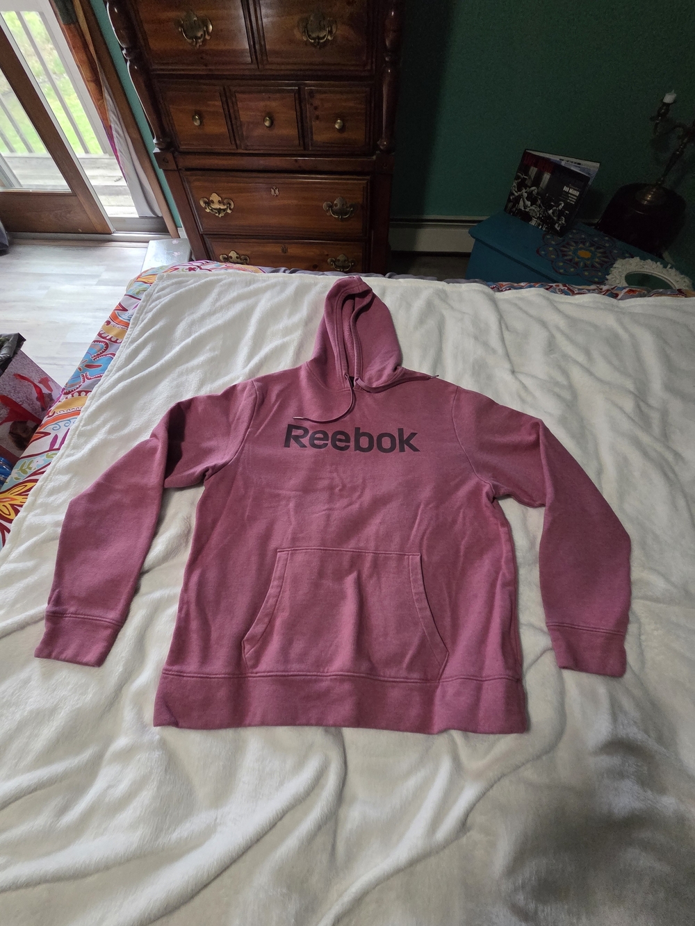 Reebok Pink Hoodie with Front Logo